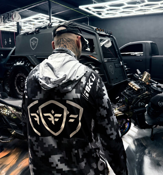 GOD WINGS DIV. Hoodie T-shirt (Reflective), CVRBON VRMOR | MKU